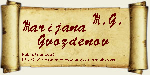 Marijana Gvozdenov vizit kartica
